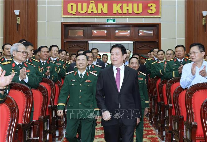 Chủ tịch nước Lương Cường dự Lễ kỷ niệm. Ảnh: Lâm Khánh - TTXVN