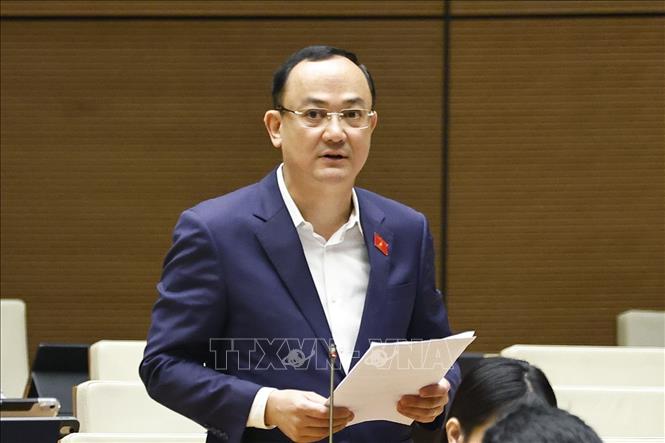 Đại biểu Quốc hội TP Hải Phòng Nguyễn Ngọc Sơn phát biểu. Ảnh: Doãn Tấn - TTXVN