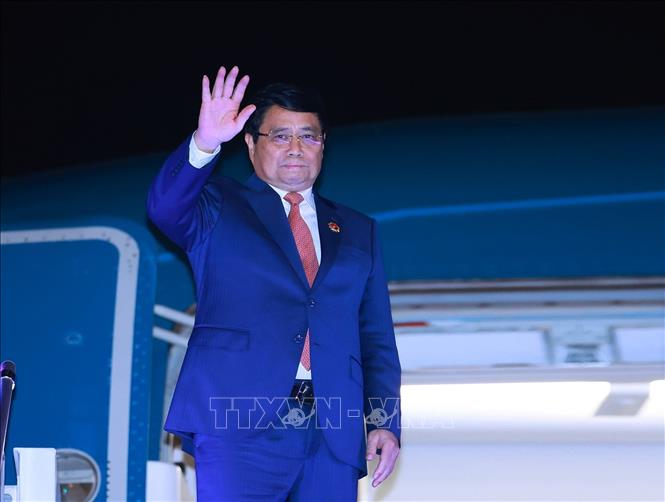 Thủ tướng Phạm Minh Chính kết thúc chuyến tham dự Hội nghị Cấp cao ASEAN lần thứ 47 tại Kuala Lumpur, Malaysia. Ảnh: Dương Giang-TTXVN
