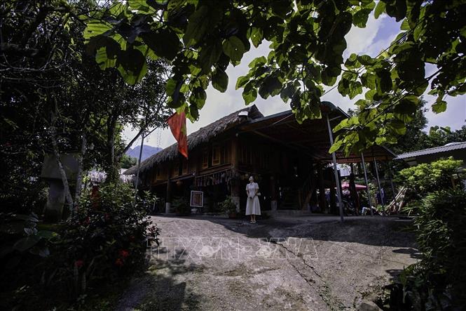 Không gian Homestay Luận Oanh – một trong những hộ làm du lịch cộng đồng sớm và bài bản nhất bản Giang Mỗ. Ảnh: Trọng Đạt-TTXVN