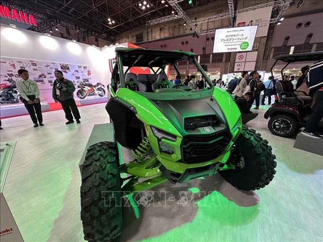 Kawasaki Teryx, một loại xe địa hình thể thao hai cầu của Kawasaki. Ảnh: Xuân Giao – Pv TTXVN tại Nhật Bản