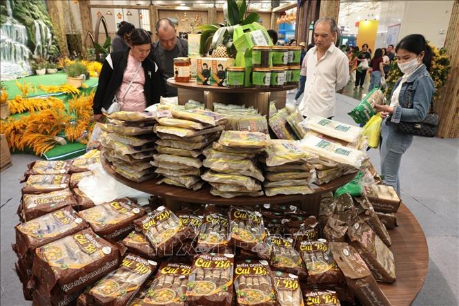 Sản phẩm nông sản chế biến đến từ Cao Bằng. Ảnh: Trần Việt - TTXVN 