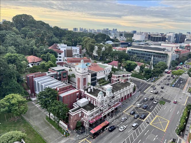 Singapore ưu tiên nhiều mảng xanh trong quá trình đô thị hóa để chống ngập lụt. Ảnh: Đỗ Vân - PV TTXVN tại Singapore