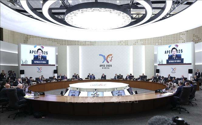 Tổng thống Hàn Quốc Lee Jae-myung phát biểu khai mạc. Ảnh: Lâm Khánh - TTXVN