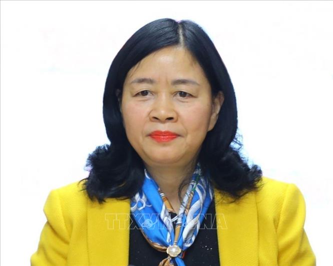 Đồng chí Bùi Thị Minh Hoài, Ủy viên Bộ Chính trị, Bí thư Trung ương Đảng, Bí thư Đảng ủy Mặt trận Tổ quốc, các đoàn thể Trung ương. Ảnh: TTXVN
