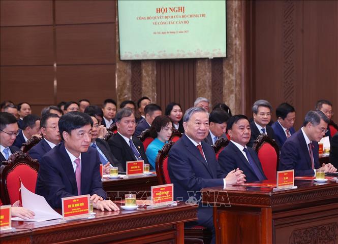 Tổng Bí thư Tô Lâm và các đại biểu dự hội nghị. Ảnh: Văn Điệp - TTXVN