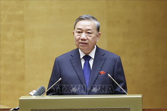 Tổng Bí thư Tô Lâm phát biểu. Ảnh: Doãn Tấn - TTXVN