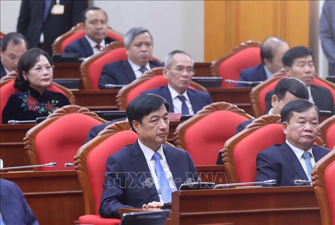 Các đại biểu tham dự phiên khai mạc Hội nghị lần thứ 14 Ban Chấp hành Trung ương Đảng khóa XIII. Ảnh: Thống Nhất- TTXVN