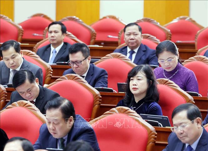 Các đại biểu tham dự phiên khai mạc Hội nghị lần thứ 14 Ban Chấp hành Trung ương Đảng khóa XIII. Ảnh: Thống Nhất- TTXVN