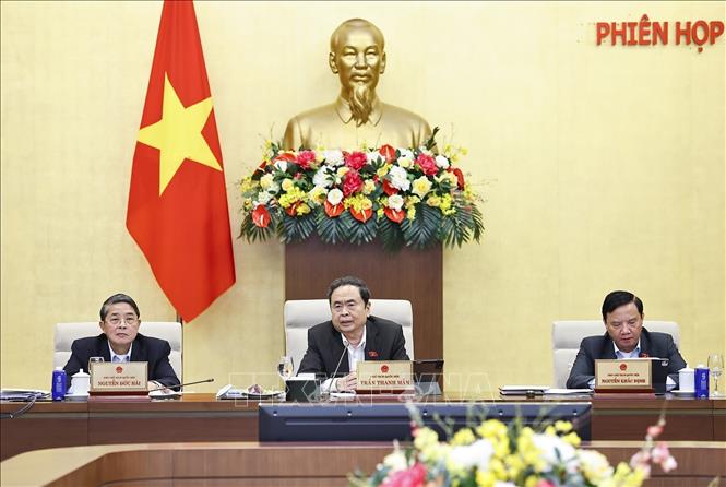 Chủ tịch Quốc hội Trần Thanh Mẫn phát biểu. Ảnh: Doãn Tấn - TTXVN