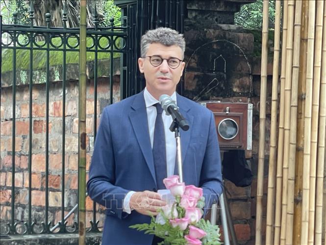 Ông Jonathan Wallace Baker, Trưởng đại diện Văn phòng UNESCO tại Việt Nam phát biểu tại Lễ khai mạc. Ảnh: Tuyết Mai - TTXVN