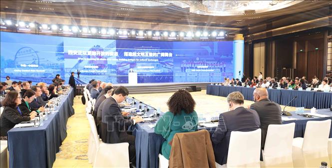 Quang cảnh Diễn đàn truyền thông Video toàn cầu lần thứ 13. Ảnh: Công Tuyên - PV TTXVN tại Trung Quốc