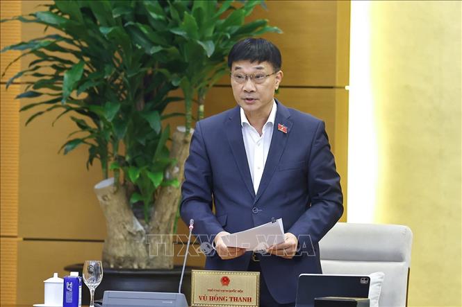 Phó Chủ tịch Quốc hội Vũ Hồng Thanh phát biểu. Ảnh: Doãn Tấn - TTXVN