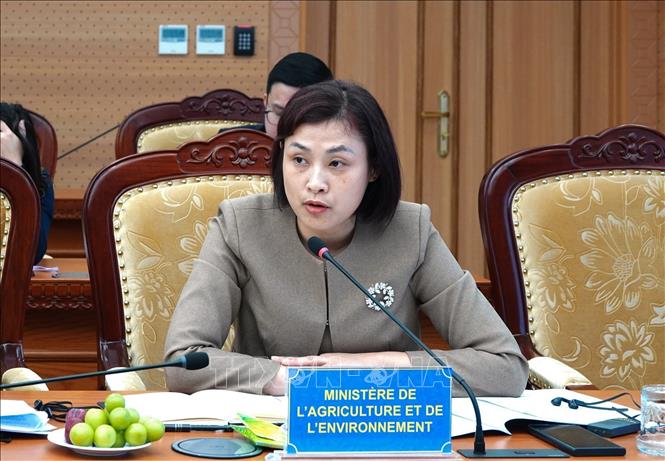 Đại diện Bộ Nông nghiệp và Môi trường phát biểu tại Diễn đàn. Ảnh: TTXVN phát