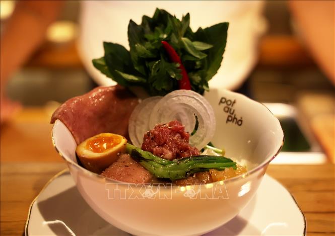 A special pho (noodle) bowl is served at the Pot Au Pho restaurant in District 1. VNA Photo
