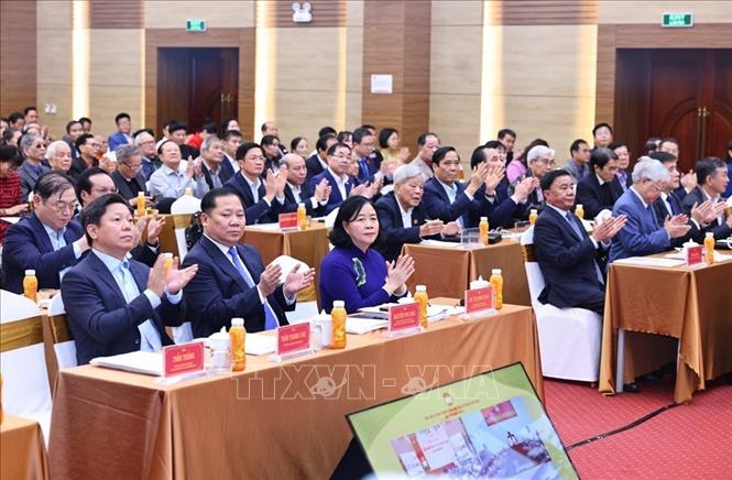 Các đại biểu tham dự Hội nghị Ủy ban Trung ương MTTQ Việt Nam lần thứ 5 - khóa X. Ảnh: Minh Đức – TTXVN