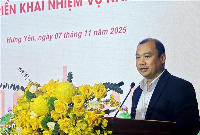 Thứ trưởng Thường trực Bộ Văn hóa, Thể thao và Du lịch Lê Hải Bình phát biểu. Ảnh: Nam Sương - TTXVN