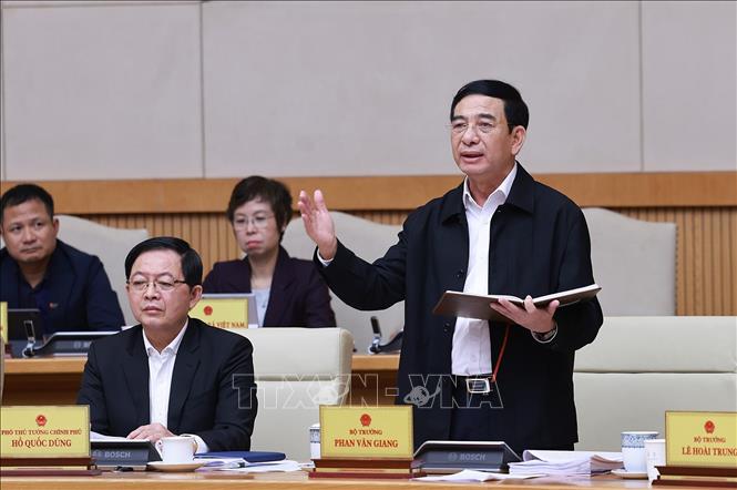 Đại tướng Phan Văn Giang, Bộ trưởng Bộ Quốc phòng phát biểu. Ảnh: Dương Giang-TTXVN