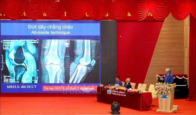 Đại biểu trình bày tham luận tại hội thảo. Ảnh: Lê Thúy Hằng – TTXVN