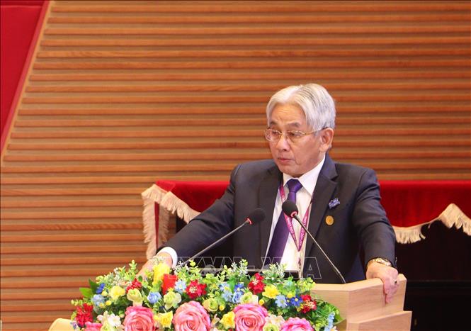 Phó Giáo sư Tiến sĩ Lương Minh Cừ - Hiệu trưởng Trường Đại học Cửu Long  phát biểu tại hội thảo. Ảnh: Lê Thúy Hằng – TTXVN