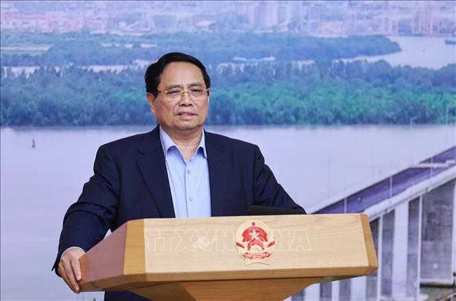 Thủ tướng Phạm Minh Chính kết luận Phiên họp lần thứ 21 của BCĐ các dự án quan trọng quốc gia. Ảnh: Dương Giang-TTXVN
