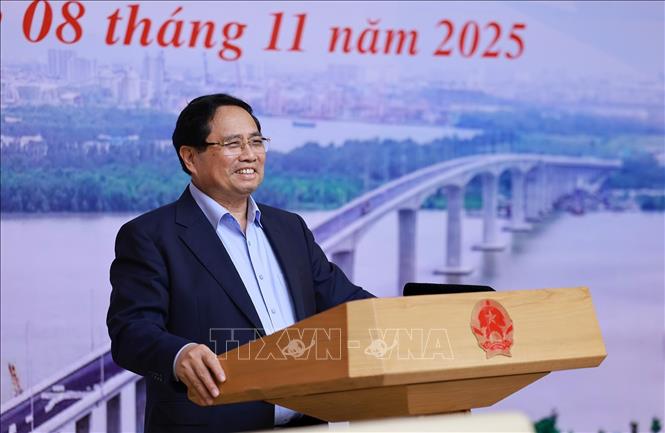 Thủ tướng Phạm Minh Chính kết luận Phiên họp lần thứ 21 của BCĐ các dự án quan trọng quốc gia. Ảnh: Dương Giang-TTXVN
