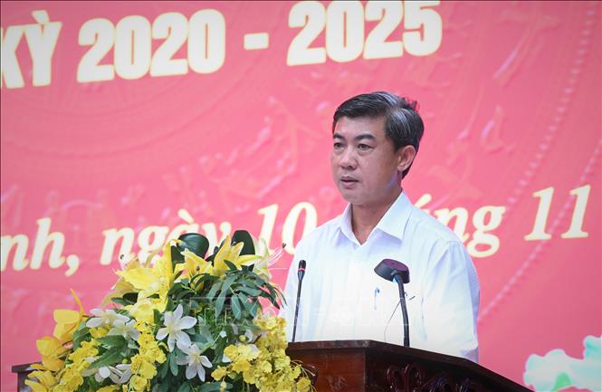 Các đại biểu phát biểu tham luận về công tác phòng, chống tham nhũng, lãng phí, tiêu cực. Ảnh: Bùi Giang - TTXVN