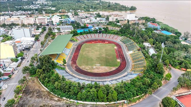 Sân vận động Cần Thơ nhìn từ trên cao. Ảnh: Thanh Liêm - TTXVN