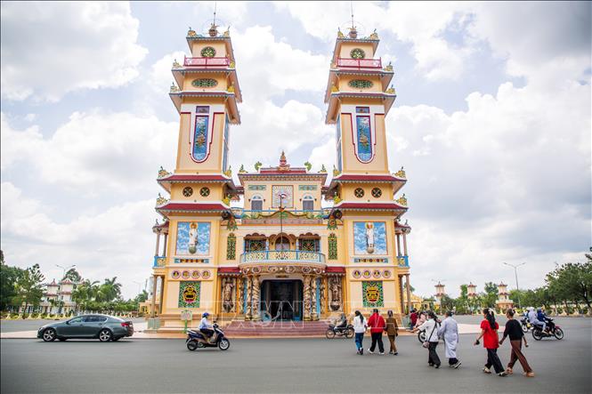 The Cao Dai Holy See in Tay Ninh, a distinctive architectural and religious symbol of the province. VNA Photo: Giang Phương