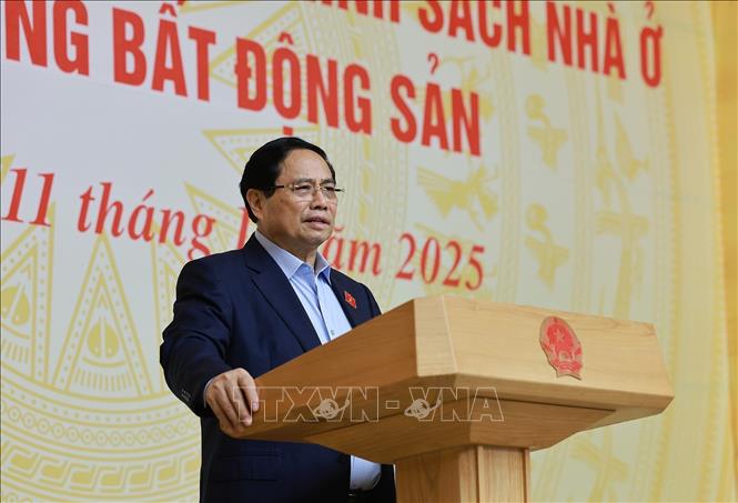 Thủ tướng Phạm Minh Chính kết luận phiên họp. Ảnh: Dương Giang-TTXVN 