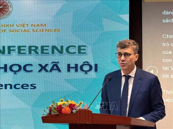 Trưởng đại diện Văn phòng UNESCO tại Việt Nam Johnathan Baker phát biểu. Ảnh: Thanh Hương - TTXVN 