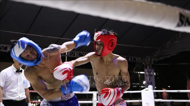 Các vận động viên thi đấu tại giải. Ảnh: Hồng Thái - TTXVN