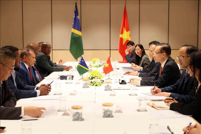 A view of the talks. VNA Photo: An Đăng