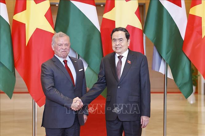 Chủ tịch Quốc hội Trần Thanh Mẫn hội kiến Quốc vương Jordan Abdullah II Ibn Al Hussein thăm chính thức Việt Nam. Ảnh: Doãn Tấn – TTXVN