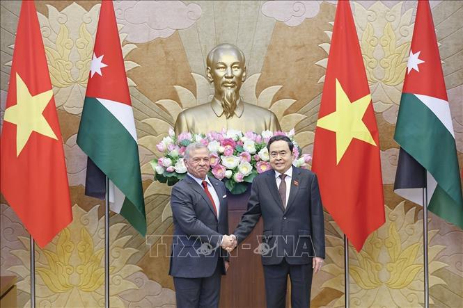 Chủ tịch Quốc hội Trần Thanh Mẫn hội kiến Quốc vương Jordan Abdullah II Ibn Al Hussein thăm chính thức Việt Nam. Ảnh: Doãn Tấn – TTXVN