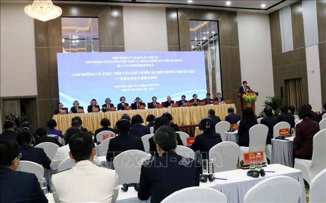 Toàn cảnh Hội thảo lần thứ 20 giữa Đảng Cộng Sản Việt Nam và Đảng Cộng Sản Trung Quốc. Ảnh: Đại Nghĩa - TTXVN