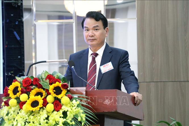 Bí thư Tỉnh ủy Ninh Bình Đặng Xuân Phong phát biểu chào mừng Hội thảo.  Ảnh: Đại Nghĩa - TTXVN