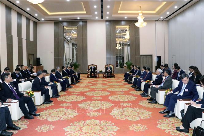 Cuộc làm việc giữa đoàn đại biểu hai Đảng. Ảnh: Đại Nghĩa – TTXVN 