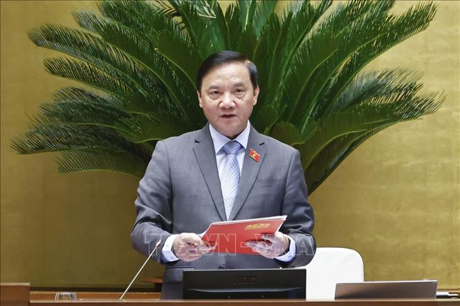 Phó Chủ tịch Quốc hội Nguyễn Khắc Định phát biểu. Ảnh: Doãn Tấn - TTXVN