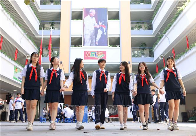 Hơn một thế kỷ qua, trưởng THCS Ngô Sĩ Liên đã được hun đúc và vun đắp để mãi là niềm tự hào, là một trong những biểu tượng của giáo dục Thủ đô ngàn năm văn hiến. Ảnh: Thanh Tùng - TTXVN