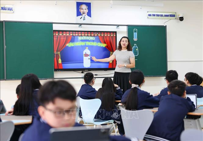 THCS Ngô Sĩ Liên hôm nay là hành trình của một chuỗi nỗ lực không ngừng trong phong trào thi đua 'Dạy tốt – Học tốt'. Ảnh: Thanh Tùng - TTXVN