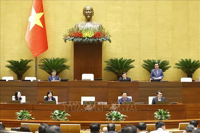 Phó Chủ tịch Quốc hội Lê Minh Hoan phát biểu. Ảnh: Doãn Tấn - TTXVN