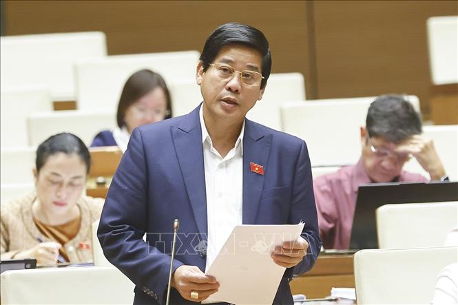 Đại biểu Quốc hội TP. Đà Nẵng Dương Văn Phước phát biểu. Ảnh: Doãn Tấn - TTXVN
