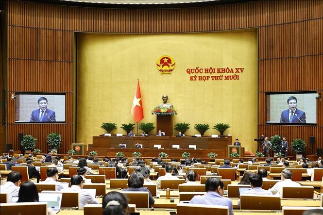 Bộ trưởng Bộ Tài chính Nguyễn Văn Thắng phát biểu. Ảnh: Doãn Tấn - TTXVN