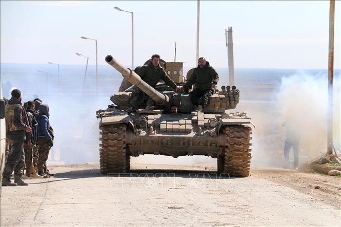 (Tư liệu) Binh sĩ Syria được triển khai tại tỉnh Aleppo. Ảnh: THX/TTXVN