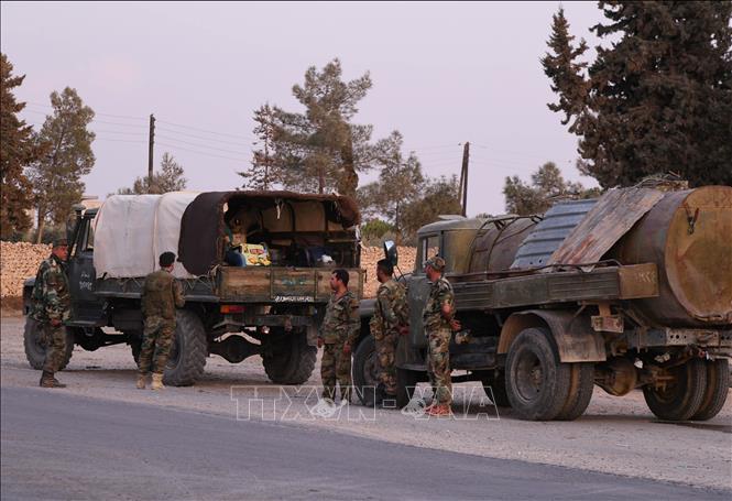 (Tư liệu) Binh sĩ Syria được triển khai tại tỉnh Aleppo. Ảnh: THX/TTXVN