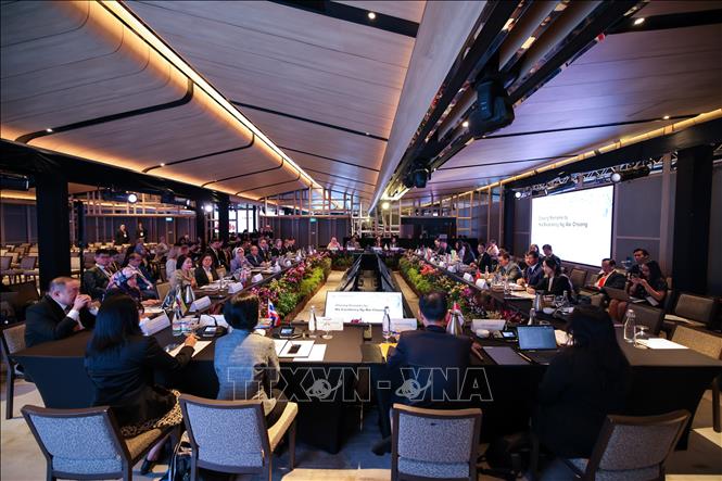 A delegation from the State Audit Office of Vietnam led by its Deputy Auditor General Doan Anh Tho attends the 8th ASEAN Supreme Audit Institutions Summit in Singapore on November 13. Photo by courtesy/VNA