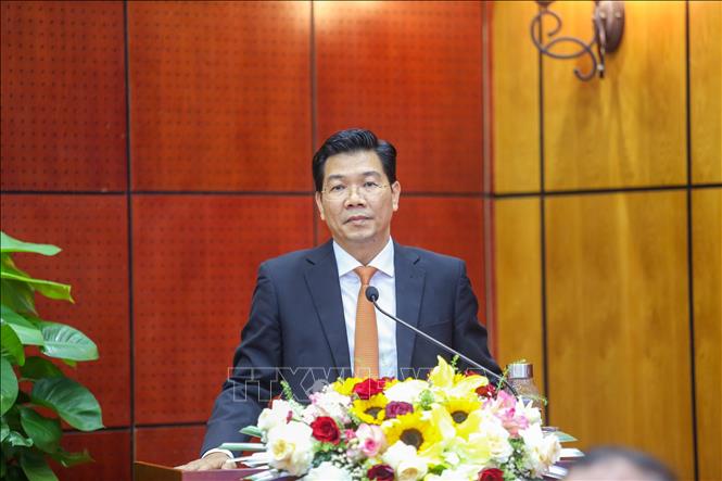 Ông Nguyễn Mạnh Hùng, Phó Bí thư Thường trực Tỉnh ủy, Chủ tịch HĐND tỉnh Tây Ninh, phát biểu tại buổi lễ. Ảnh: Giang Phương – TTXVN