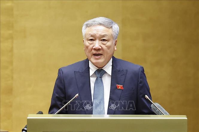 Phó Thủ tướng Thường trực Chính phủ Nguyễn Hòa Bình trình bày Chỉ thị của Thủ tướng Chính phủ về tổ chức cuộc bầu cử đại biểu Quốc hội khóa XVI và đại biểu Hội đồng nhân dân các cấp nhiệm kỳ 2026-2031. Ảnh: Doãn Tấn - TTXVN