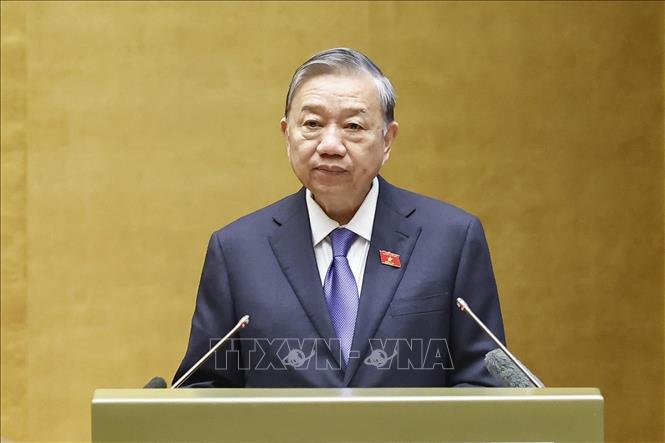 Tổng Bí thư Tô Lâm phát biểu chỉ đạo Hội nghị. Ảnh: Doãn Tấn - TTXVN